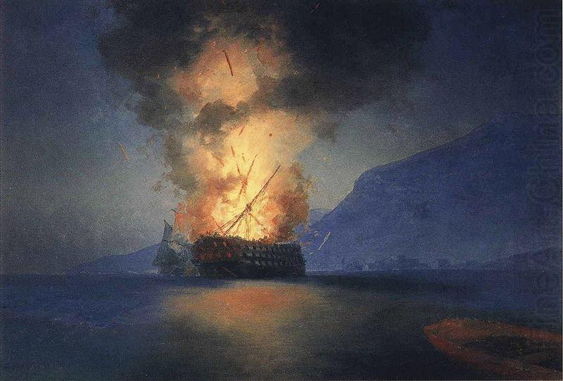 Ivan Aivazovsky Exploding Ship china oil painting image